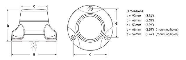 Lanterner HELLA MARINE NaviLED 360 PRO 2NM Hvit anker 1041054